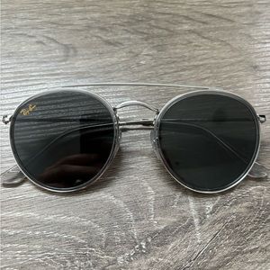 Ray Ban Double Bridge Legend Silver Sunglasses